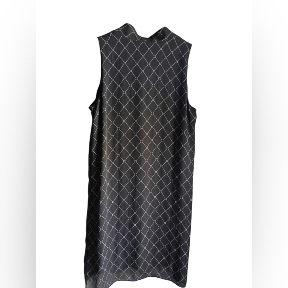 ❤️ Worthington Black Diamond Print Short Dress Size 6 - Picture 3 of 4
